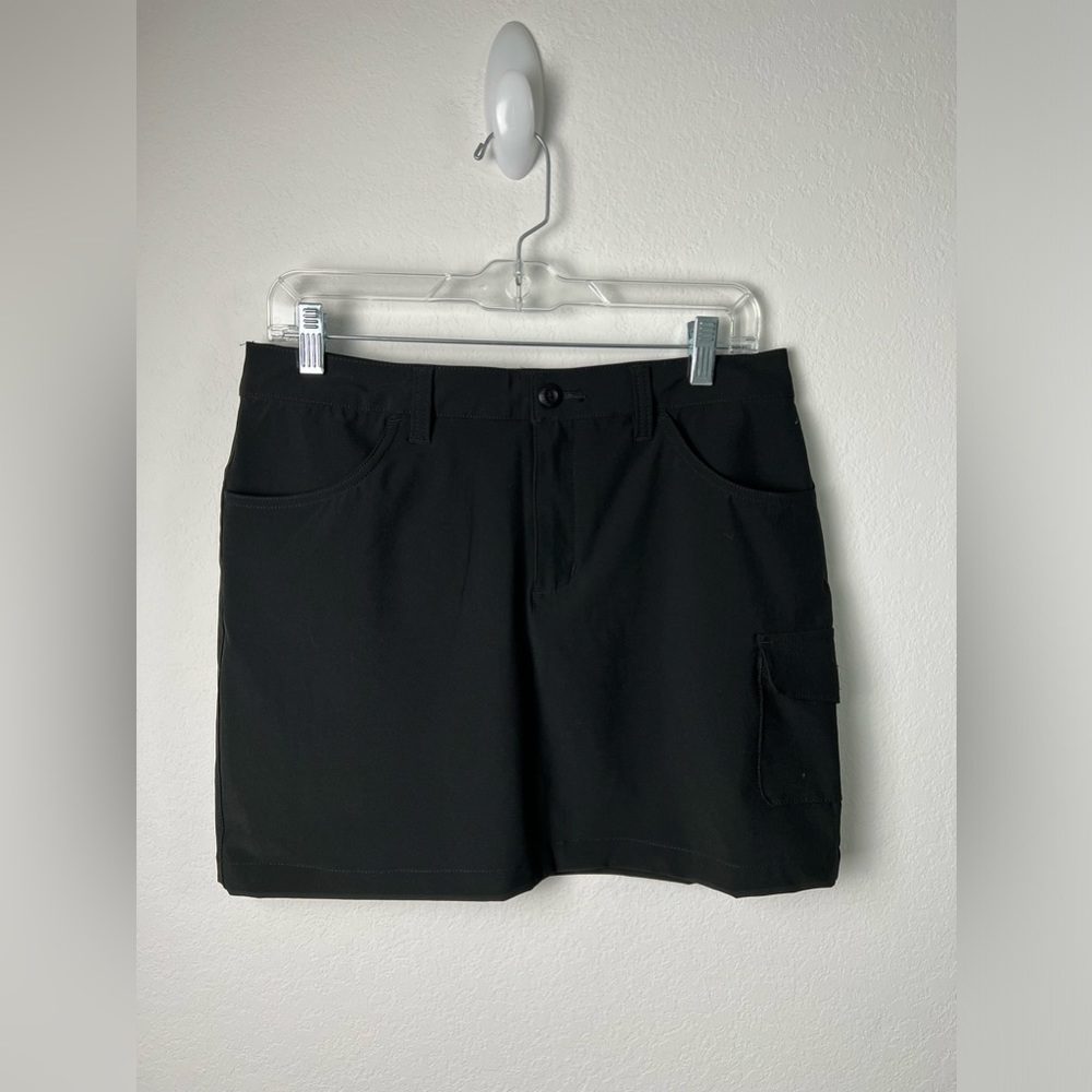 Eddie Bauer Adventurer Black Cargo Skort Golf Hiking Walking Pickleball Outdoor